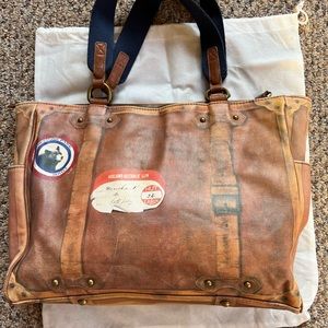 Miss Albright Suitcase Shoulder Bag Travel Kitchy Bear Horse Cruise Ship Patches
